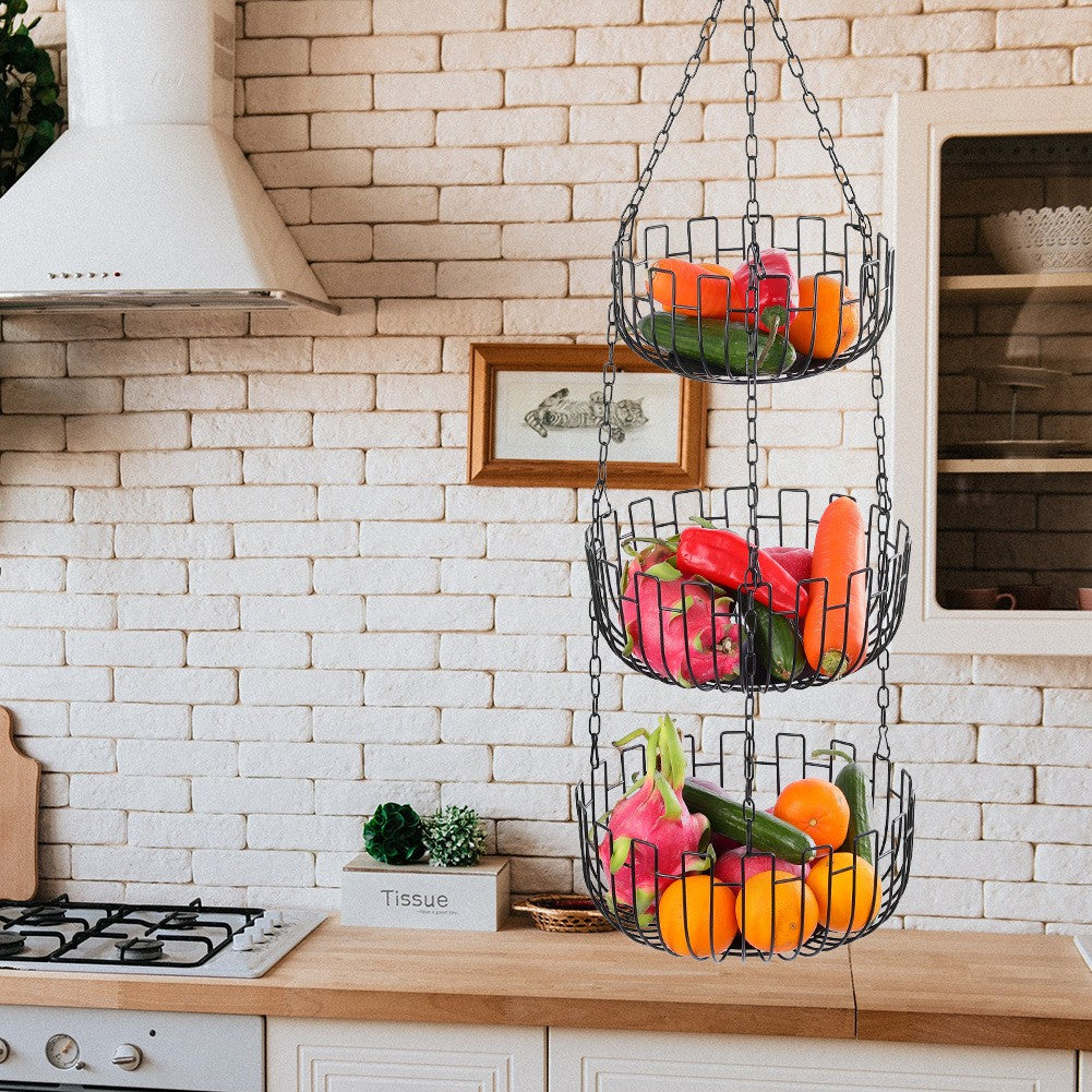 001-ZJD-SB1 3-Layer Hanging Basket Potted Plant Vegetable Fruit Basket (BPA-free, No FDA Certificate) 001-ZJD-SB1 3-Layer Hanging Basket Potted Plant Vegetable Fruit Basket (BPA-free, No FDA Certificate)